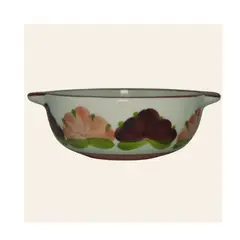 GENERICO - Cazuela Lima En Cerámica Pintado A Mano Diseño Pompón Color Rosado