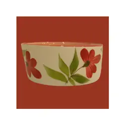 GENERICO - Cazuela Madrid En Cerámica Pintado A Mano Diseño Carmesí Color Rojo
