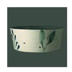 GENERICO - Cazuela Madrid En Cerámica Pintado A Mano Diseño Laguna Color Azul Con Verde