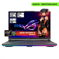 ASUS - ROG Strix G16 G614PM-RV015W Ryzen 9 8940HX SSD 1 TB DDR5 32GB 16WUXGA Video 8GB RTX5060