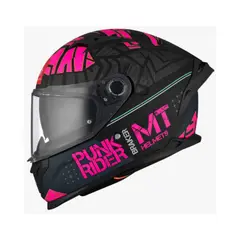 MT HELMETS - CASCO MT BRAKER CERTIFICADO ECE2206 5 ESTRELLAS SHARP PUNK ROSA MATE