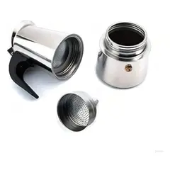 GENERICO - Cafetera Espresso Maker Italiana Plateada 9 Tazas Automática Acero Inoxidable