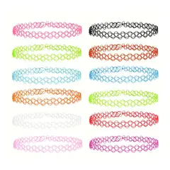 GENERICO - Gargantilla Collar Choker X 12 Unid Mujer Niñas Tatuaje