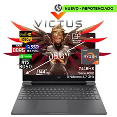 HP - Portátil Gamer Victus AMD Ryzen 7 7445HS RAM 64GB SSD 1 TB RTX 3050 6 GB 144Hz
