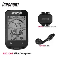 IGPSPORT - Ciclocomputador con GPS para Bicicleta BSC100S + Soporte M80 + Sensor CAD70