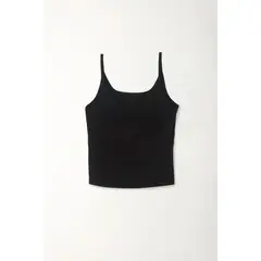 TENNIS - Camiseta tipo esqueleto en tejido liviano negra para mujer