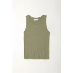TENNIS - Camiseta manga sisa verde para mujer