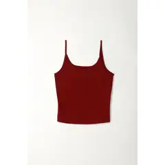TENNIS - Camiseta básica de tiras roja para mujer