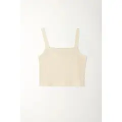 TENNIS - Camiseta en rib crudo con acabado mate para mujer