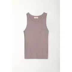 TENNIS - Camiseta manga sisa gris para mujer