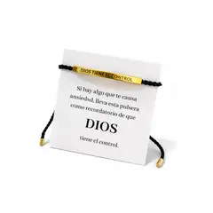 GENERAL - Pulsera Ajustable Acero Dios Tiene El Control Premium