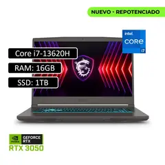 MSI - PORTATIL THIN 15 INTEL CORE I7 13620H RAM 16GB SSD 1TB RTX 3050 4GB