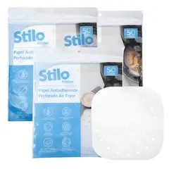ESSENZA - Set x3 Papel Air Fryer Antiadherente Perforado x150 Unds