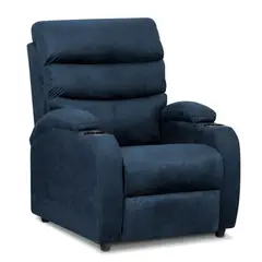 ELITE LIVING - SILLA RECLINABLE PUSH ARM TREVI MICROFIBRA AZUL
