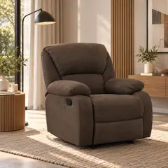 ELITE LIVING - SILLA RECLINABLE OHIO MICROFIBRA CHOCOLATE