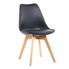 GENERICO - Silla De Comedor Moderna Con Patas De Madera Y Cojín