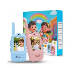 TECNOHOGAR JS - Walkie Talkie Niños Video Llamada Recargable Tipo C Pantalla