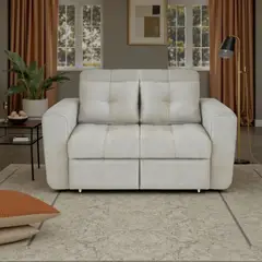 ELITE LIVING - SOFA CAMA BOURBON 110 MICROFIBRA CAMEL