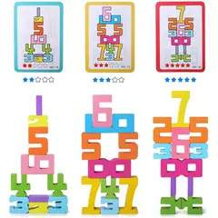 GENERICO - Bloques Plasticos Numeros 1 - 10 Montessori 10 Pz Multicolor