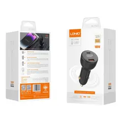 GENERAL - Cargador Carro Carga Rapida 100W Dual LDNIO C101 Tipo C USB
