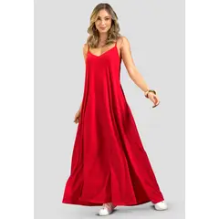 MARKETING PERSONAL - Vestido Largo Mujer Rojo Mp 114391