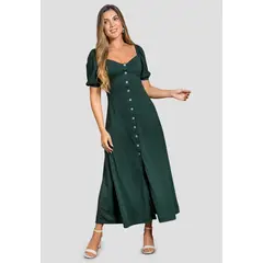 MARKETING PERSONAL - Vestido Largo Mujer Verde Pino Mp 112045