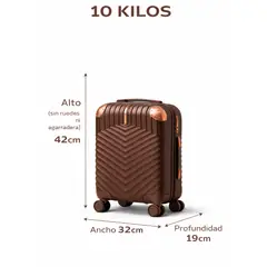 GENERICO - Maleta Cabina 10kg Alta Resistencia Equipaje Mano Candado