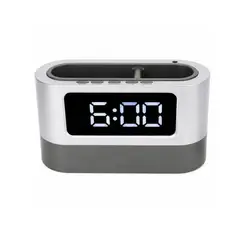 TECNOHOGAR JS - Reloj Mesa Pantalla Digital Porta Lapiceros Multifuncional Moderno Oficina