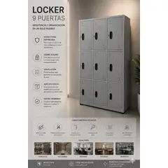 GENERICO - LOCKER METALICO DE 9 PUERTAS