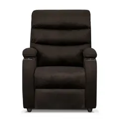 ELITE LIVING - SILLA RECLINABLE PUSH ARM TREVI MICROFIBRA CHOCOLATE
