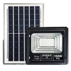 COLME TECHNOLOGY HOME - JORTAN Reflector Solar 150W Lampara Exterior Panel Solar 6V
