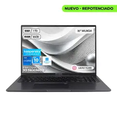 ASUS - Portátil Vivobook 16 Core I7-1355u Ram 16gb Ssd 1 TB Fhd Win 11 + Kaspersky