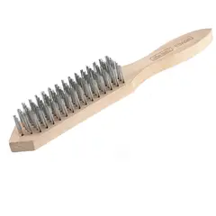 UYUSTOOLS - Cepillo Escobilla Acero 25x0.33mm Mango Madera