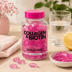 HEALTHY AMERICA - Collagen & Biotin Complex Suplemento Dietario 60 Softgels