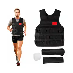 TECNOHOGAR JS - Chaleco Pesas Entrenamiento 20 Kg 40 Lbs Entrenamiento Gym Ajustable Alta Resistencia