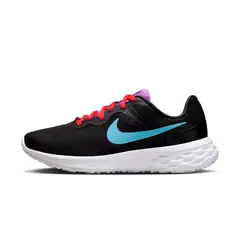 NIKE - Tenis Mujer Revolution 6 DC3729-011 Negro Azul Running