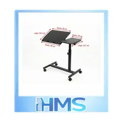 GENERICO - Mesa Laptop Portátil Ajustable Con Ruedas Ideal Para Cama Sofá Oficina