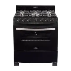 HACEB - Estufa de Piso 76cm 6 Puestos Gas Natural Negro