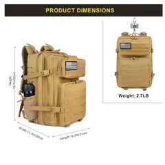 DISTRIBUCIONES GUZ SAS - Morral Tactico de Montaña Robusto Multi bolsillos