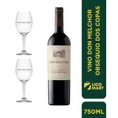 CONCHA Y TORO - VINO TINTO DON MELCHOR CABERNET SAUVIGNON 750 ML OBSEQUIO DOS COPAS