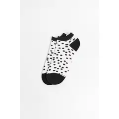 KOAJ - Medias tobilleras unicolores con contrastes y puntos Mujer