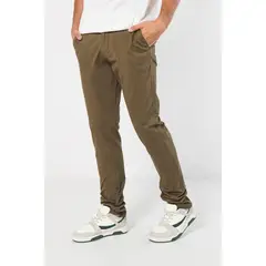 KOAJ - Pantalón tiro medio en dril unicolor con bolsillos de r Hombre