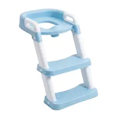 GENERICO - Asiento Reductor Baño Bebé Con Escalera Plegable Y Manijas