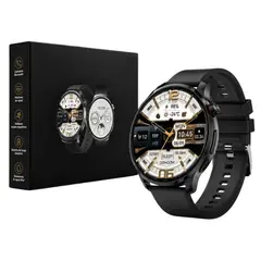 TECNOHOGAR JS - Reloj Inteligente Smartwatch Premium Doble Pulso Cuero H18