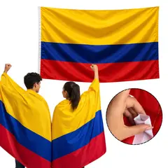 GENERICO - Bandera Tricolor de Colombia Grande Para Decoración y Eventos Patrios