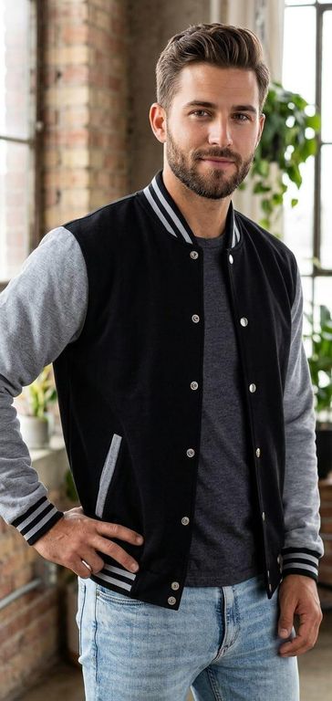 Imagen de CHAQUETA PARA HOMBRE TIPO BEISBOLERA