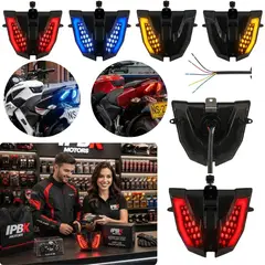 GENERICO - Stop luz freno led rgb moto pulsar ns200 trasera lujo