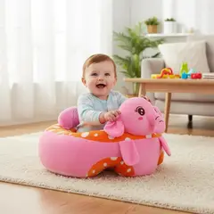 MUNDO BEBE - COJIN PARA SENTAR BEBE CON RELLENO EN ALGODON HIPOALERGENICO COLOR ROSA