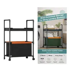 GENERICO - Organizador De Ropa Con Canasto Y Ruedas