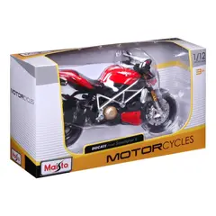 MAISTO - Moto Coleccionable Maist 112 Mc Ducati Super Naked S Rojo